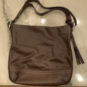 Authentic Coach 1414 brown leather hobo bag